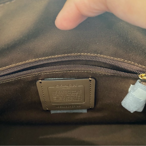 Coach Rowan Satchel in Signature Canvas with Stripe - Picture 7 of 13